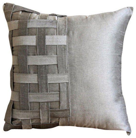 Ivory Bricks - Ivory Art Silk Decorative Euro Sham