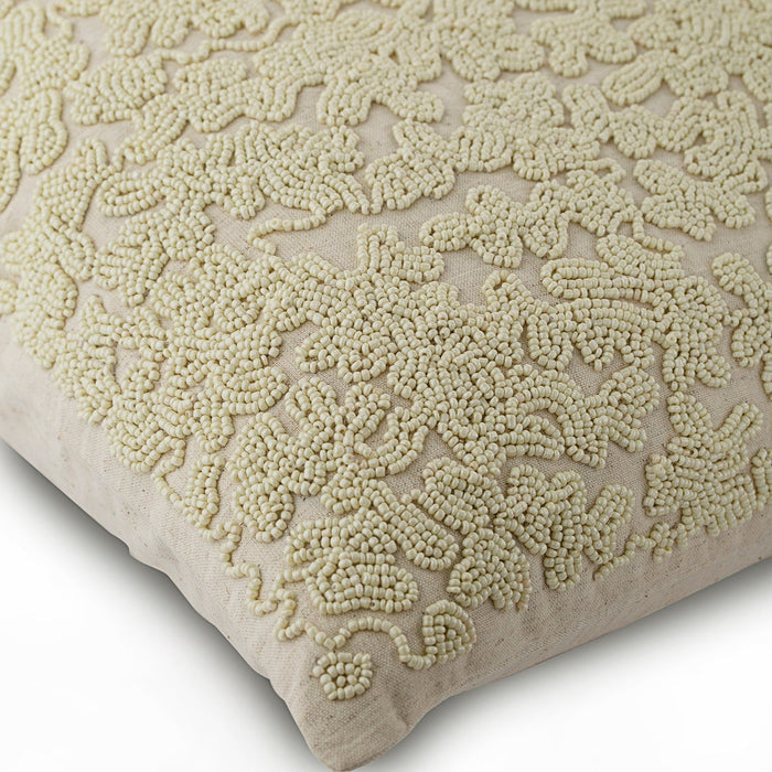 Ivory Cotton Linen Throw Pillow Cover - Ivory Dreams