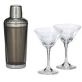 James 3PCE Cocktail Shaker with Two Martini Glasses