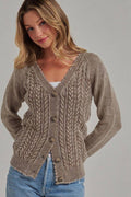 JLT00340 Cardigan Taupe