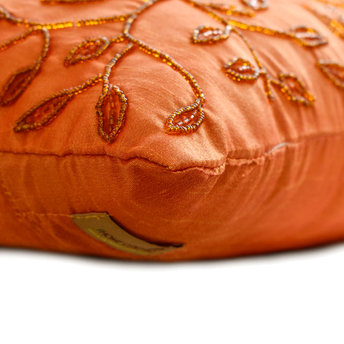 Juicy - Art Silk Orange Decorative Decorative Lumbar  Pillow Cover