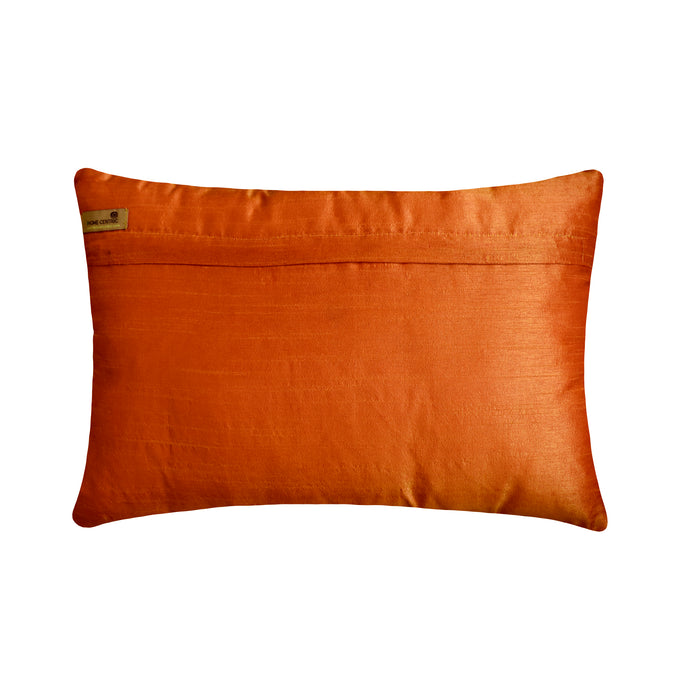 Juicy - Art Silk Orange Decorative Decorative Lumbar  Pillow Cover