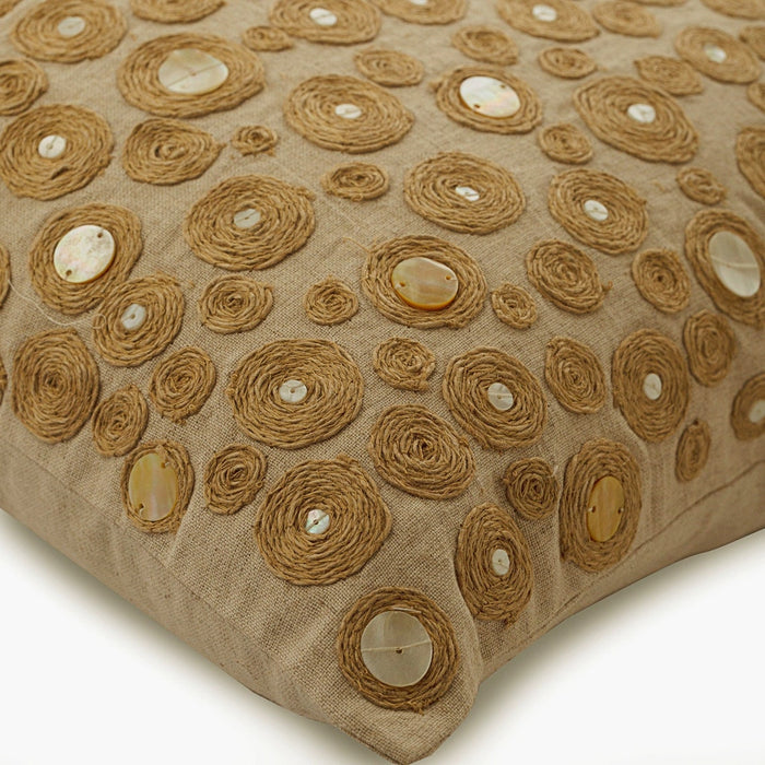 Jute Centric - Natural Beige Cotton Linen Throw Pillow Cover