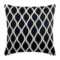 Jute Chorus - Navy Blue Cotton Linen Decorative Euro Sham