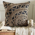 Jute Rebel - Black Art Silk Decorative Euro Sham