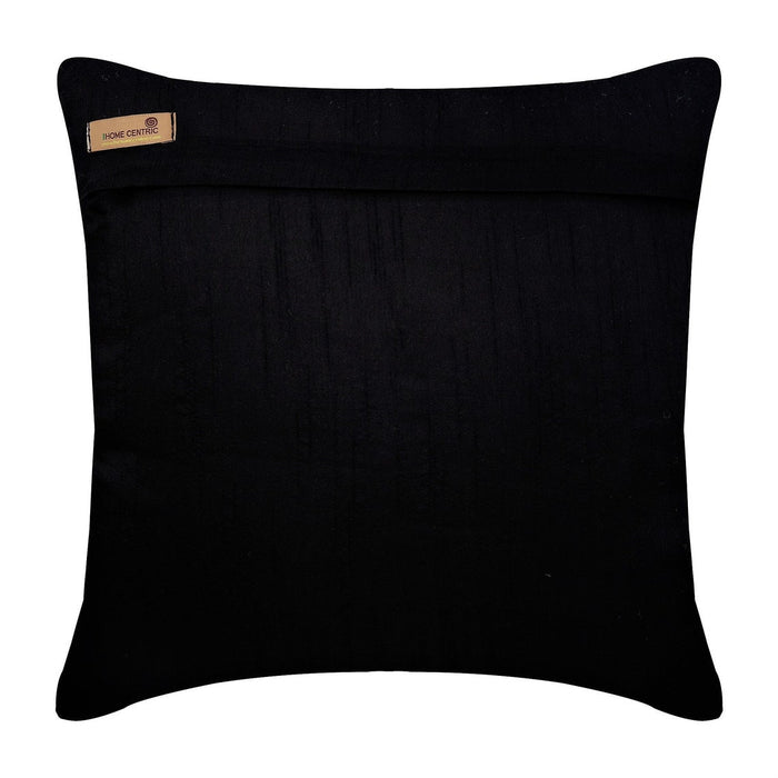 Jute Rebel - Black Art Silk Decorative Euro Sham