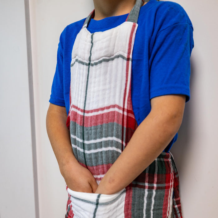 Kids Lightweight Apron - Holiday Plaid