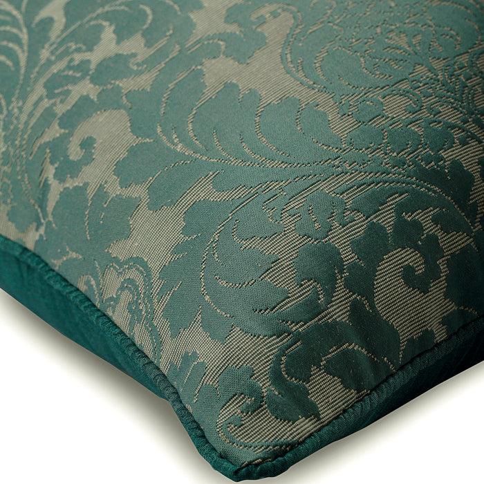 King Damask - Blue Jacquard Silk Decorative Euro Sham