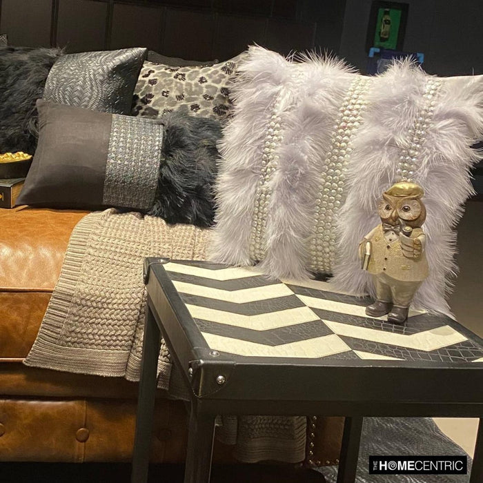 Kitty Fur - Grey Silk Halloween Throw Pillow Cover