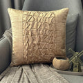 Knotty Pearl Beige - Pearl Beige Velvet Throw Pillow Cover