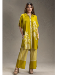 Kyomi Printed Kimono Kurta Set