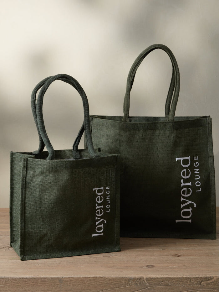 Large Green Jute Bag