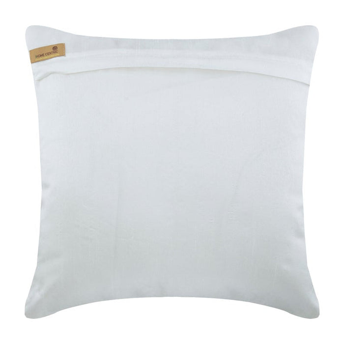 Lattice Blues Embroidered Throw Pillow Cover