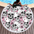 Laughing Skull Flower Towel