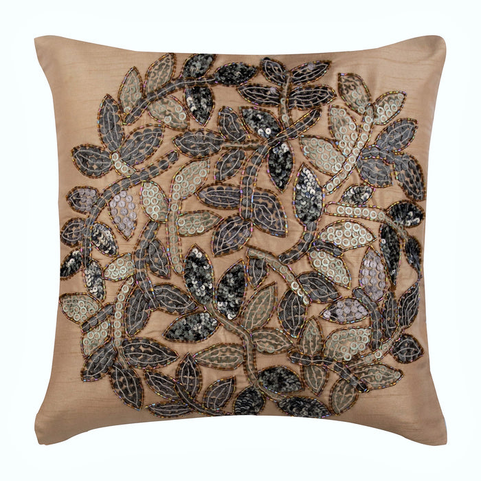 Leaf Rings Silk Leaf Throw Pillow Cover