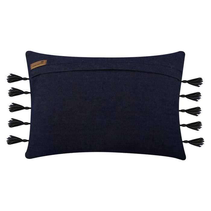 Leopard Gold - Blue Cotton Lumbar Pillow Cover