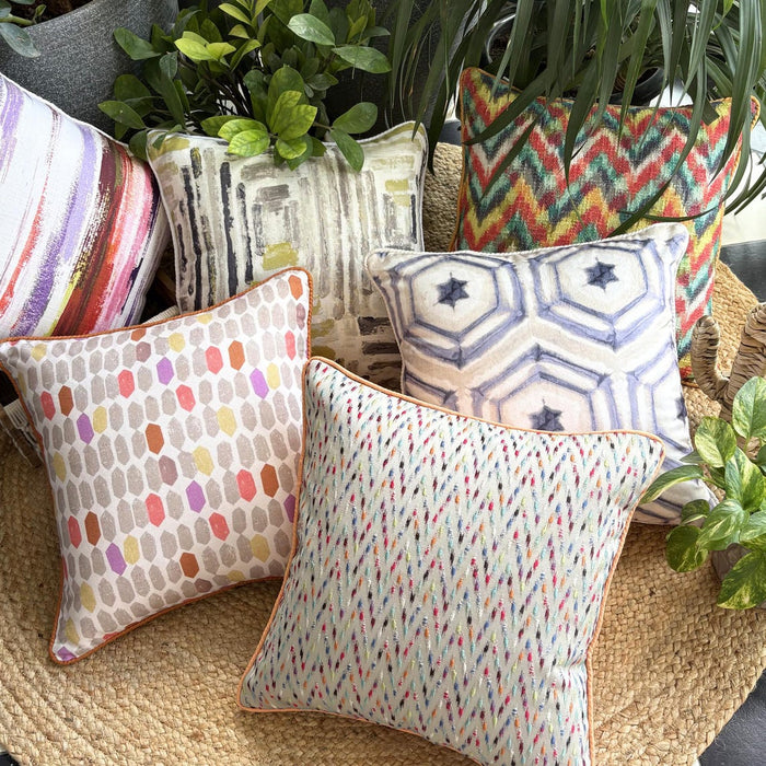 Let'S Paint - Multicolor Cotton Throw Pillow Cover