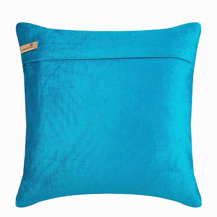 Liberty - Turquoise Blue Velvet Throw Pillow Cover