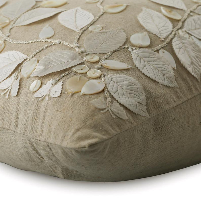 Linen Beauty - Natural Beige Cotton Linen Throw Pillow Cover