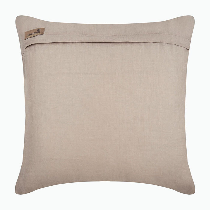 Linen Paisleys - Beige Cotton Linen Decorative Euro Sham