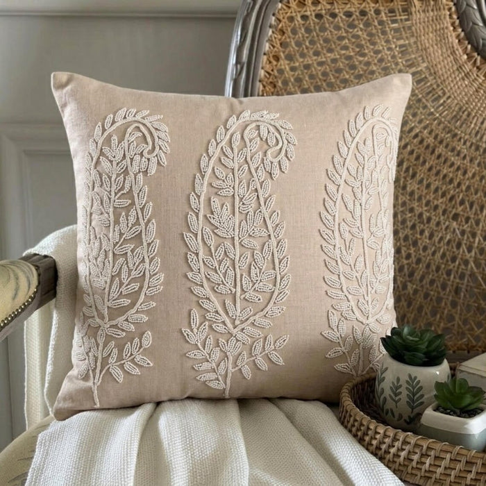 Linen & Paisleys Pillow Cover