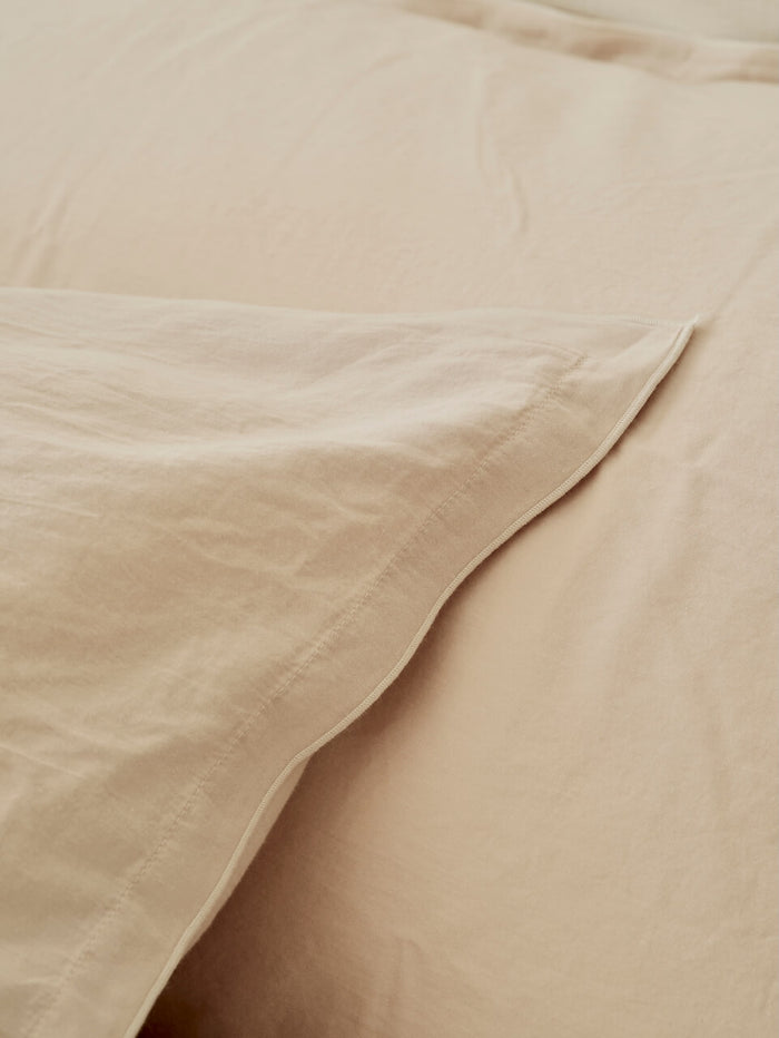 Lisbon Nude Cotton Pillowcase - Set of 2