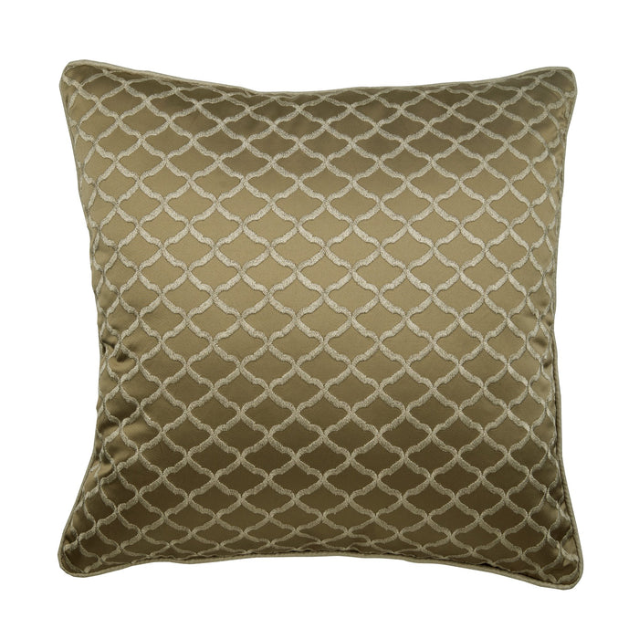 Lolita - Beige Jacquard Art Silk Decorative Euro Sham