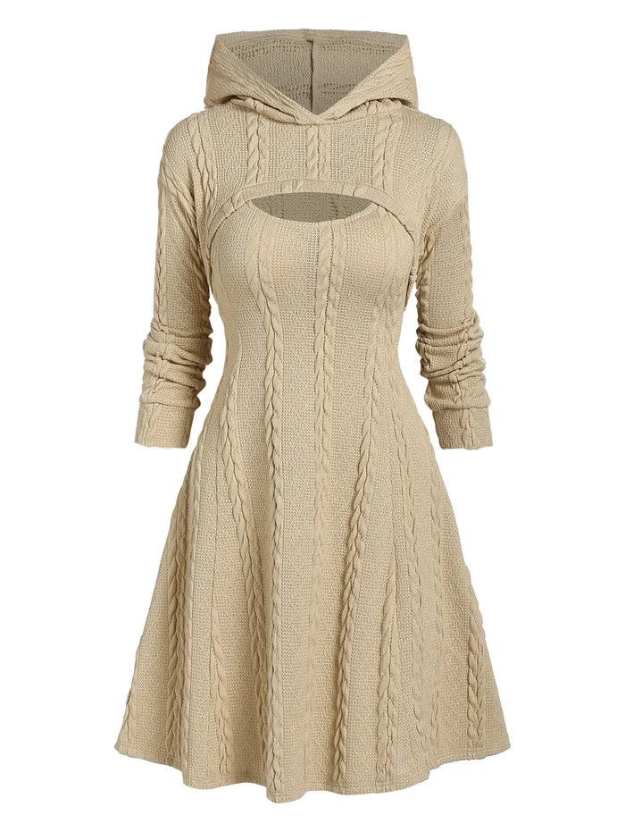 Long Sleeve Knit Sweater Dress
