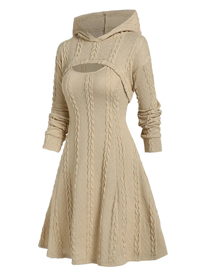 Long Sleeve Knit Sweater Dress