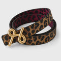 L'ora Pamela Beige Leopard Revesible Leather Belt - Suzie Anderson Home