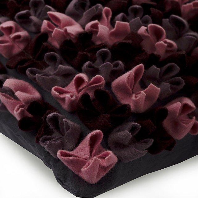 Love Punch - Plum & Pink Felt Decorative Euro Sham