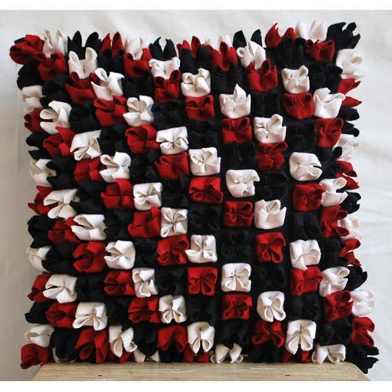 Love Punch - Plum & Pink Felt Decorative Euro Sham