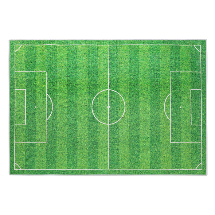 Low Pile- Non-Slip- Educational Kids Rug for Playroom |Soccer Pattern |39.5 x 59 Inches