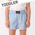 LuluMac Blue Mini Polka Dot Boxer Short - TODDLER: Light Blue