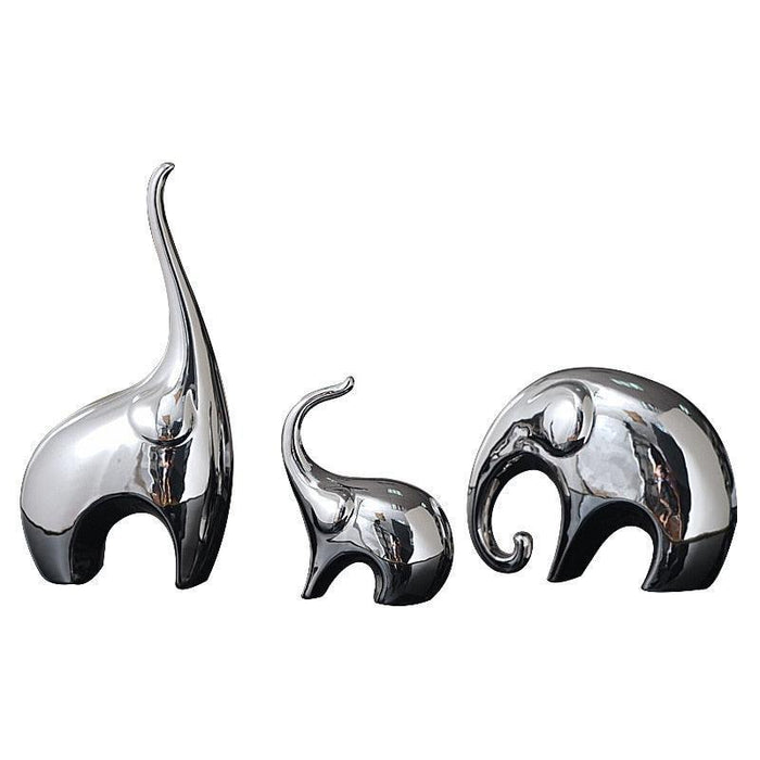 Luxury Three Elephant Figurine - cocobear