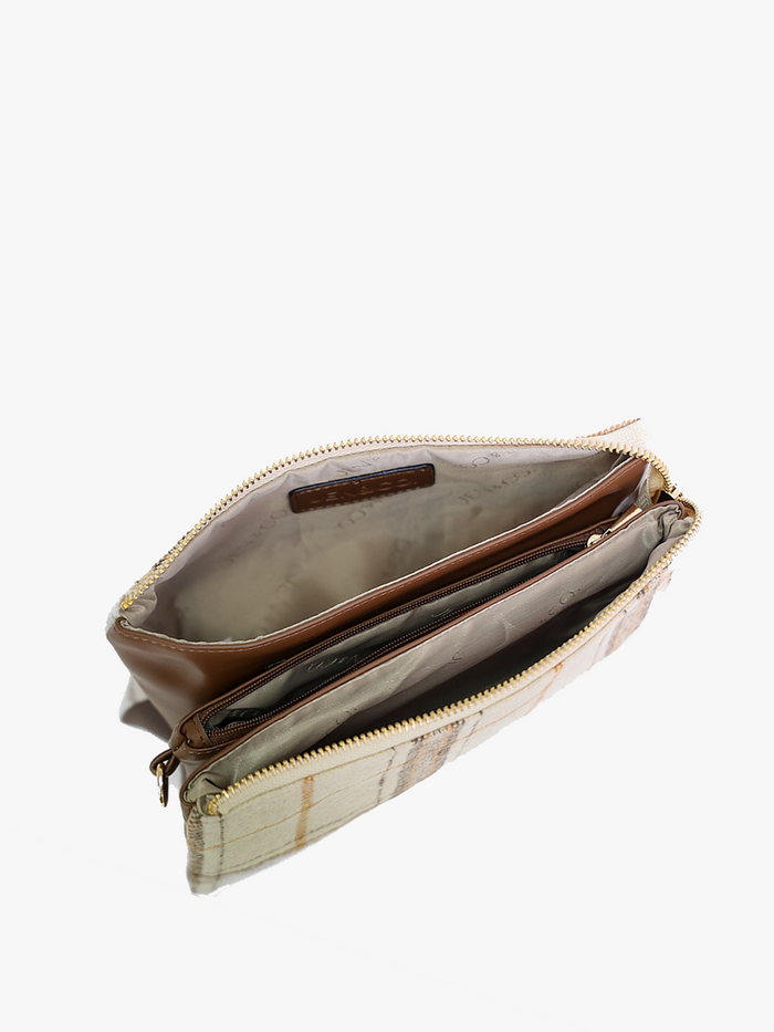 M013 Riley Monogrammable 3 Compartment Crossbody/Wristlet
