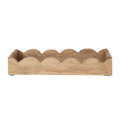 Mango Wood Scalloped Tray Natural #DG0289