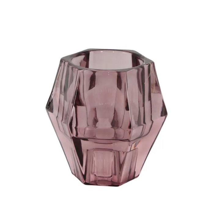 Manon Glass Double Ended Candle Stand | Amethyst