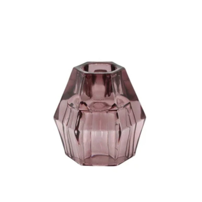 Manon Glass Double Ended Candle Stand | Amethyst - Suzie Anderson Home