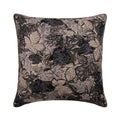 Maple Glory - Grey & Silver Satin Throw Pillow Cover