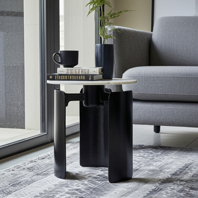 Marble Top 3-footed Accent Table