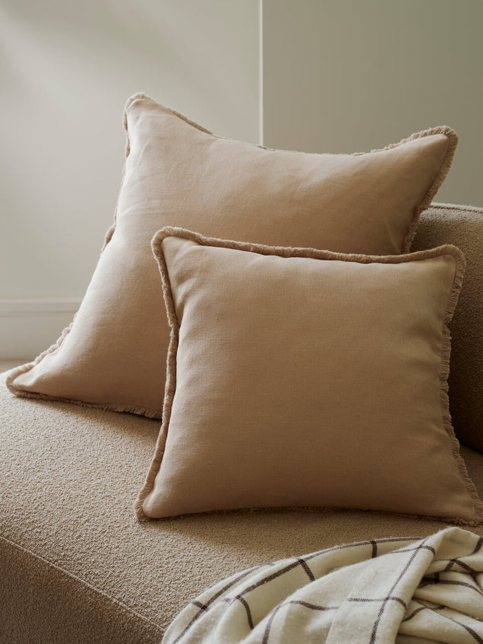 Marim Sand Fringe Cushion Cover