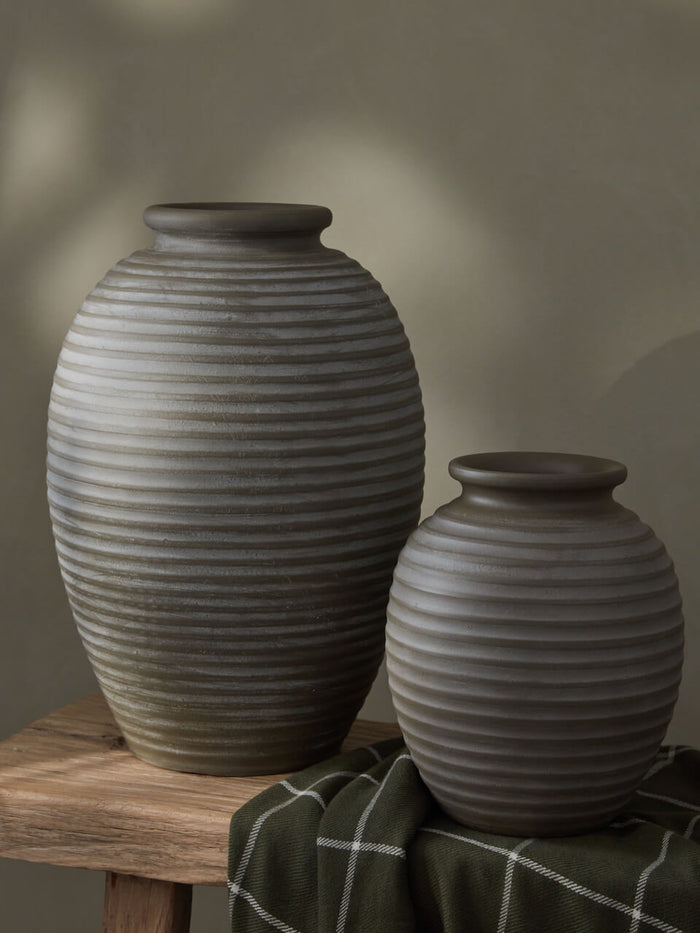 Marmo Ribbed Vase