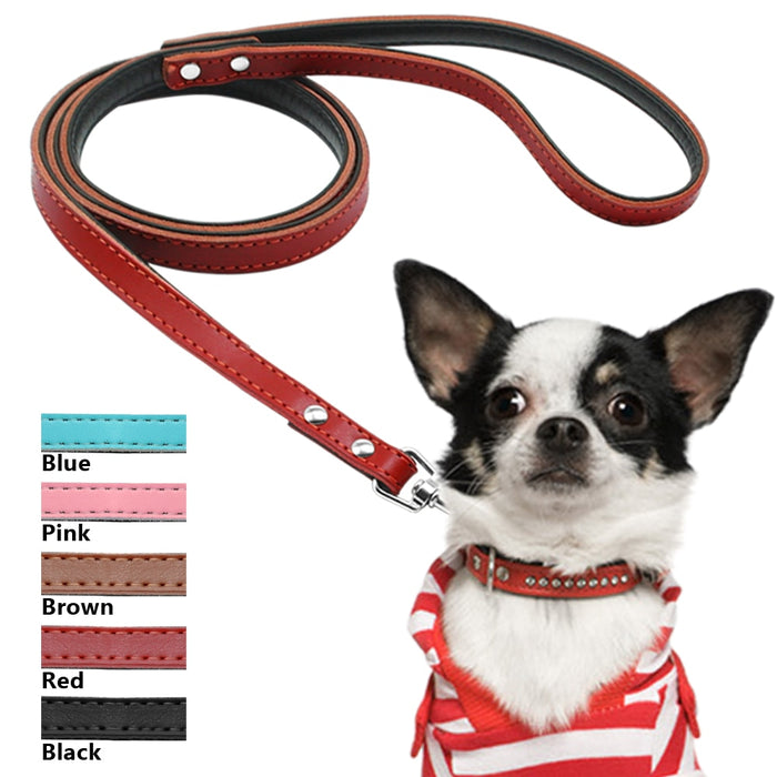 Matera Red Leather Leash - Dogs and Horses