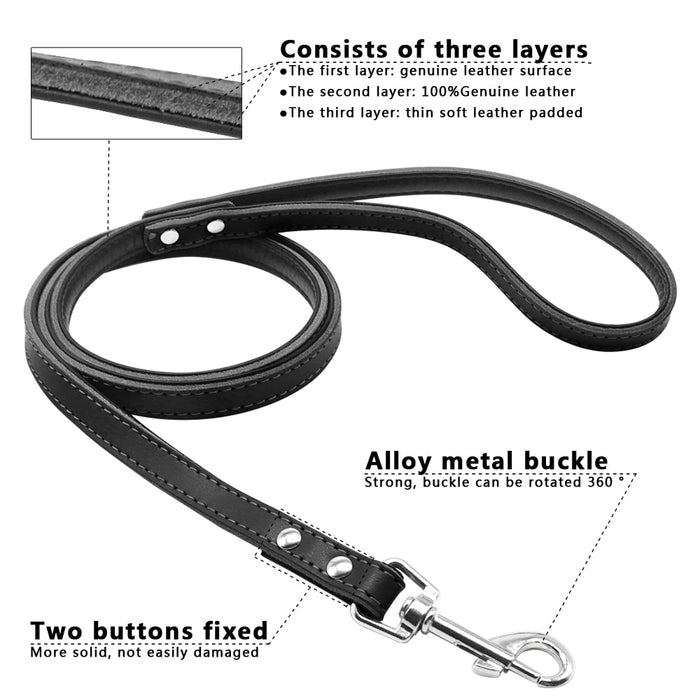 Matera Red Leather Leash - Dogs and Horses