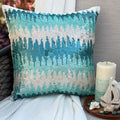 Melting Aquas - Blue Art Silk Throw Pillow Cover