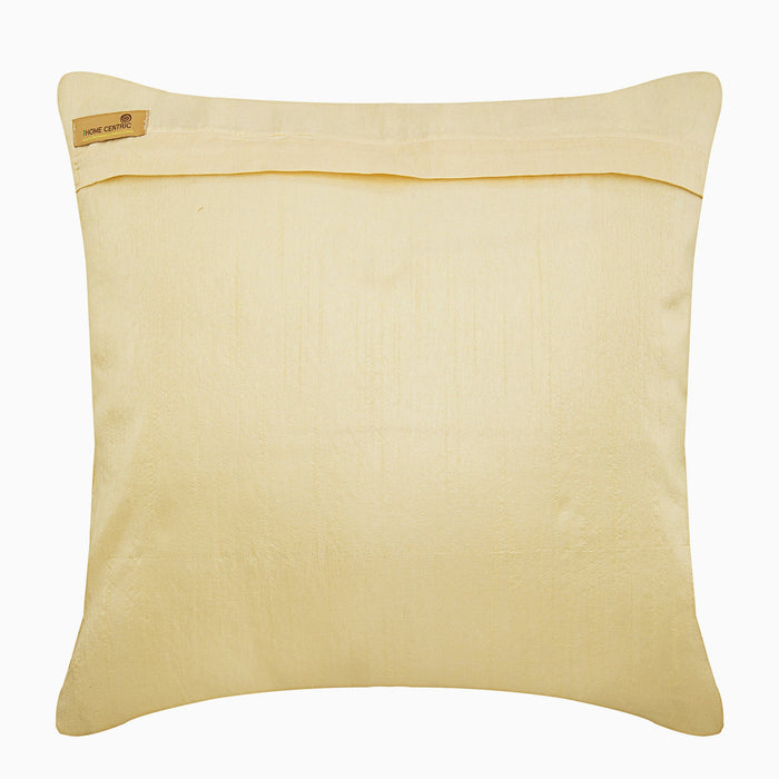Melting Lava - Yellow Silk Throw Pillow Cover