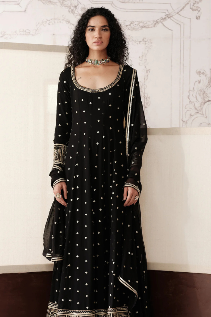 Midnight Anarkali Set