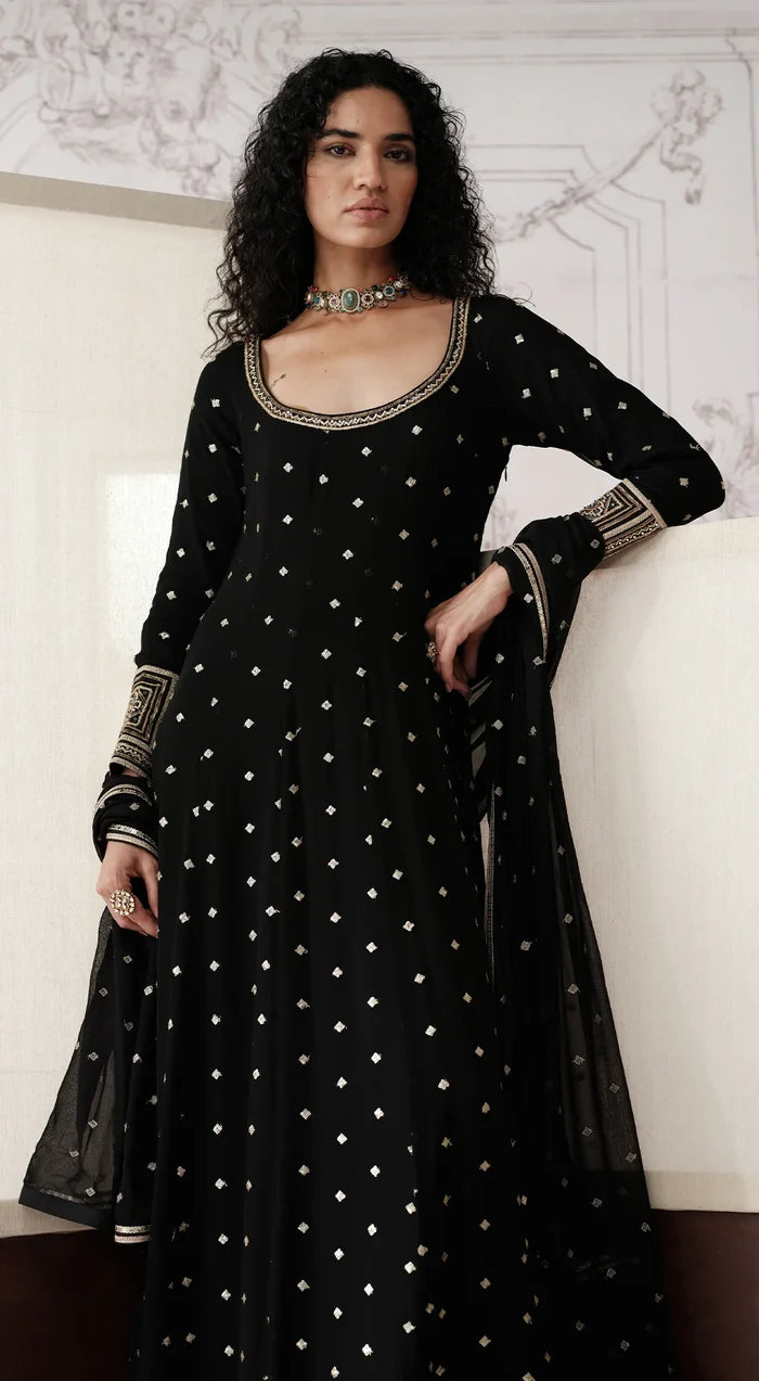 Midnight Anarkali Set