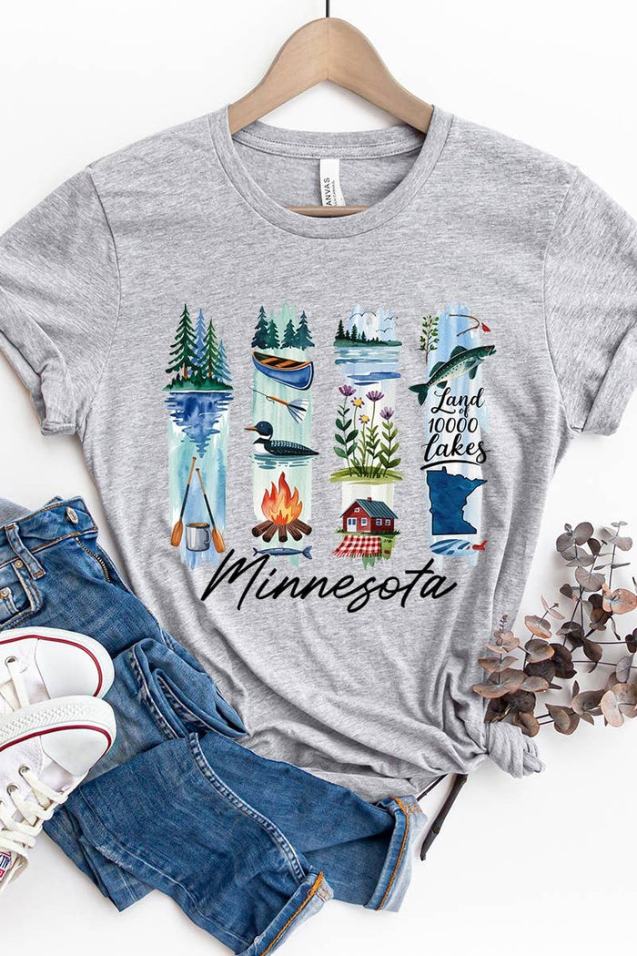 Minnesota Brushstroke Graphic Plus Tee